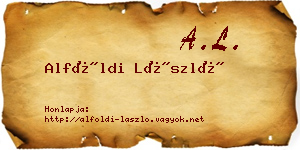 Alföldi László névjegykártya